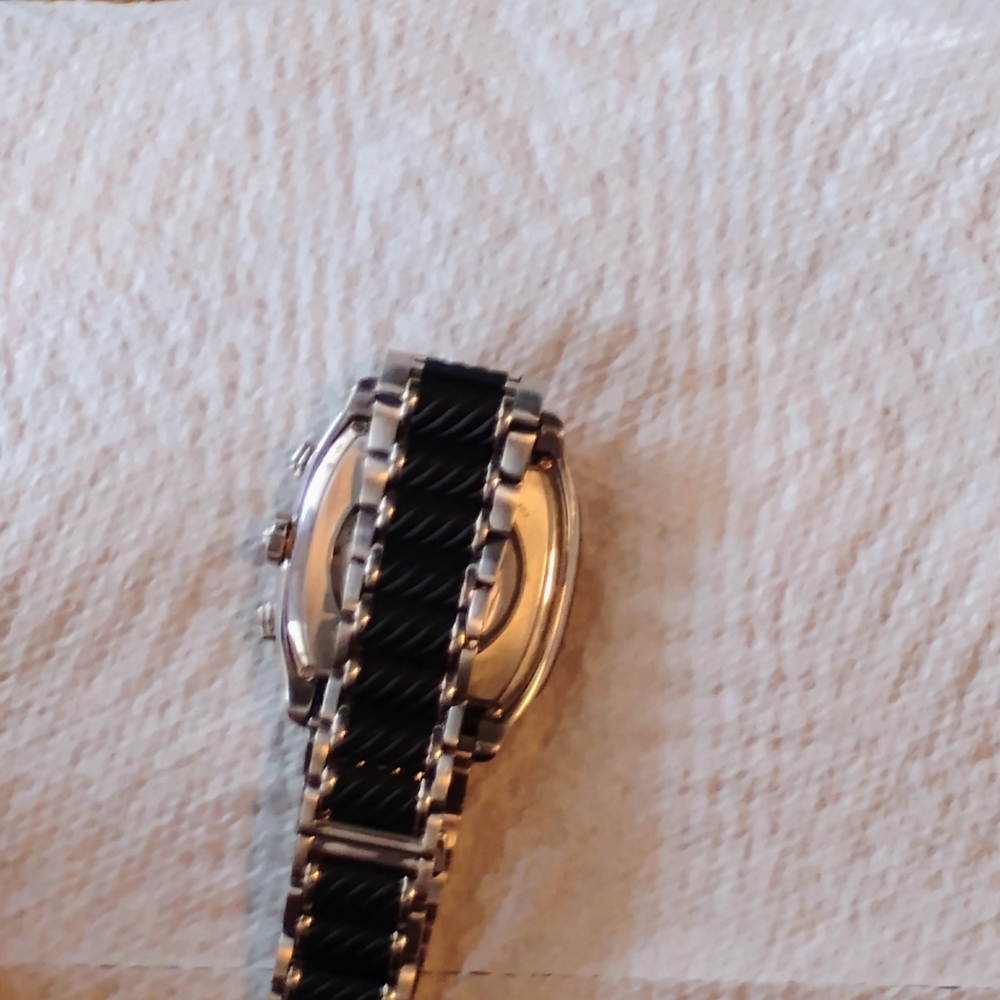 David Yurman Diamond Thoroughbred Silver and Black Chronograph Watch - Picture 5 of 16